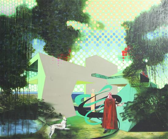 Jago Max Williams Landscape with a snake 1999 40 x 50in., unframed